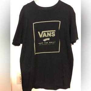 Mens Black Vans t-shirt size large